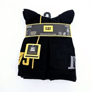 Caterpillar Midweight Crew Boot Socks 6 Pairs Men's